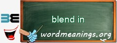 WordMeaning blackboard for blend in